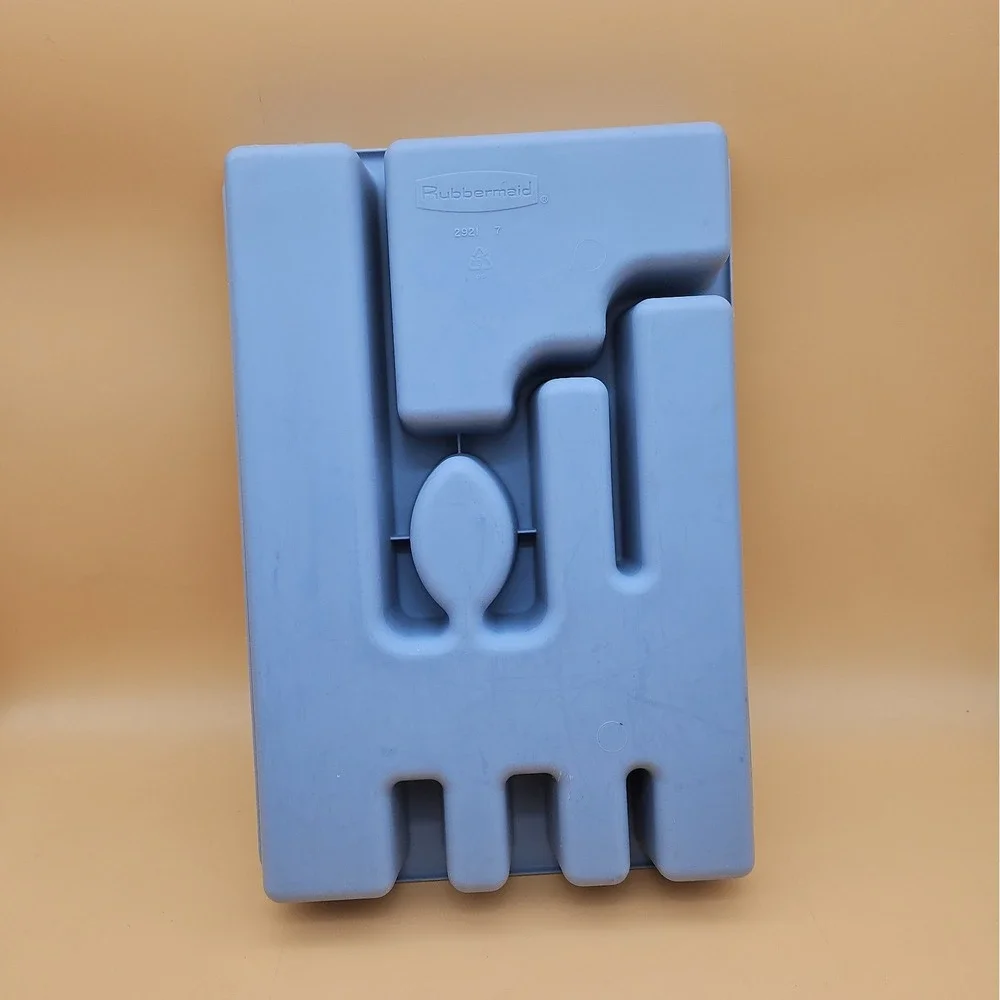 VTG Rubbermaid Tray Cutlery Silverware Flatware Drawer Organizer 2921 Light Blue